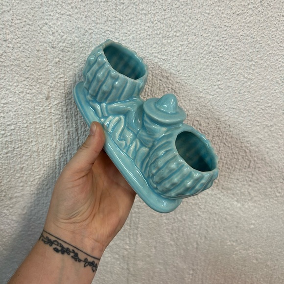 Vintage Siesta Cactus Double Planter in Teal - Picture 6 of 7